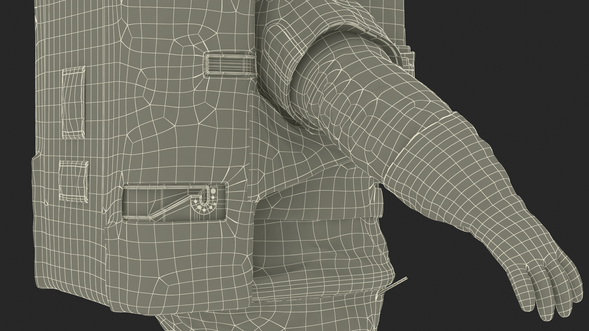 Spacesuit Extravehicular Mobility Unit EMU Rigged 3D model