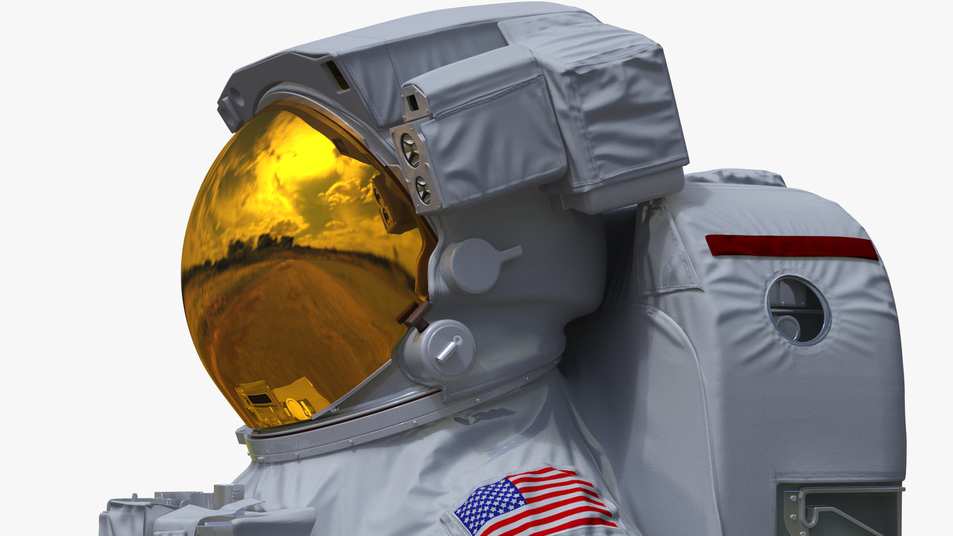 Spacesuit Extravehicular Mobility Unit EMU Rigged 3D model