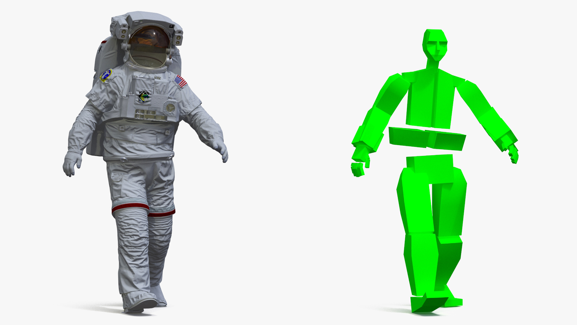 Spacesuit Extravehicular Mobility Unit EMU Rigged 3D model