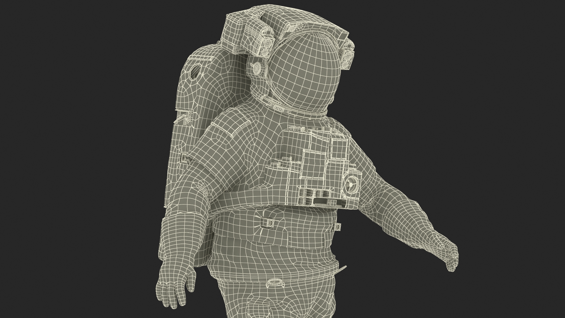 Spacesuit Extravehicular Mobility Unit EMU Rigged 3D model