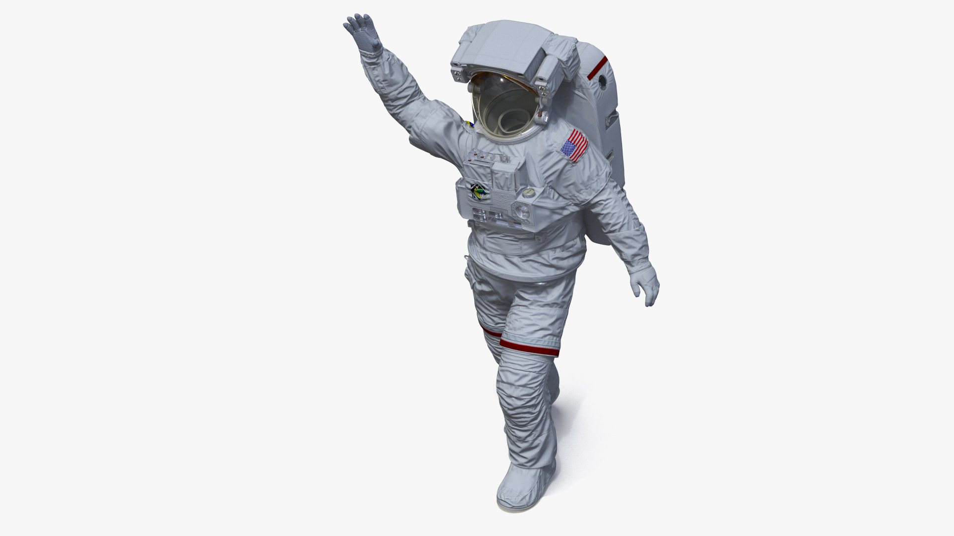 Spacesuit Extravehicular Mobility Unit EMU Rigged 3D model