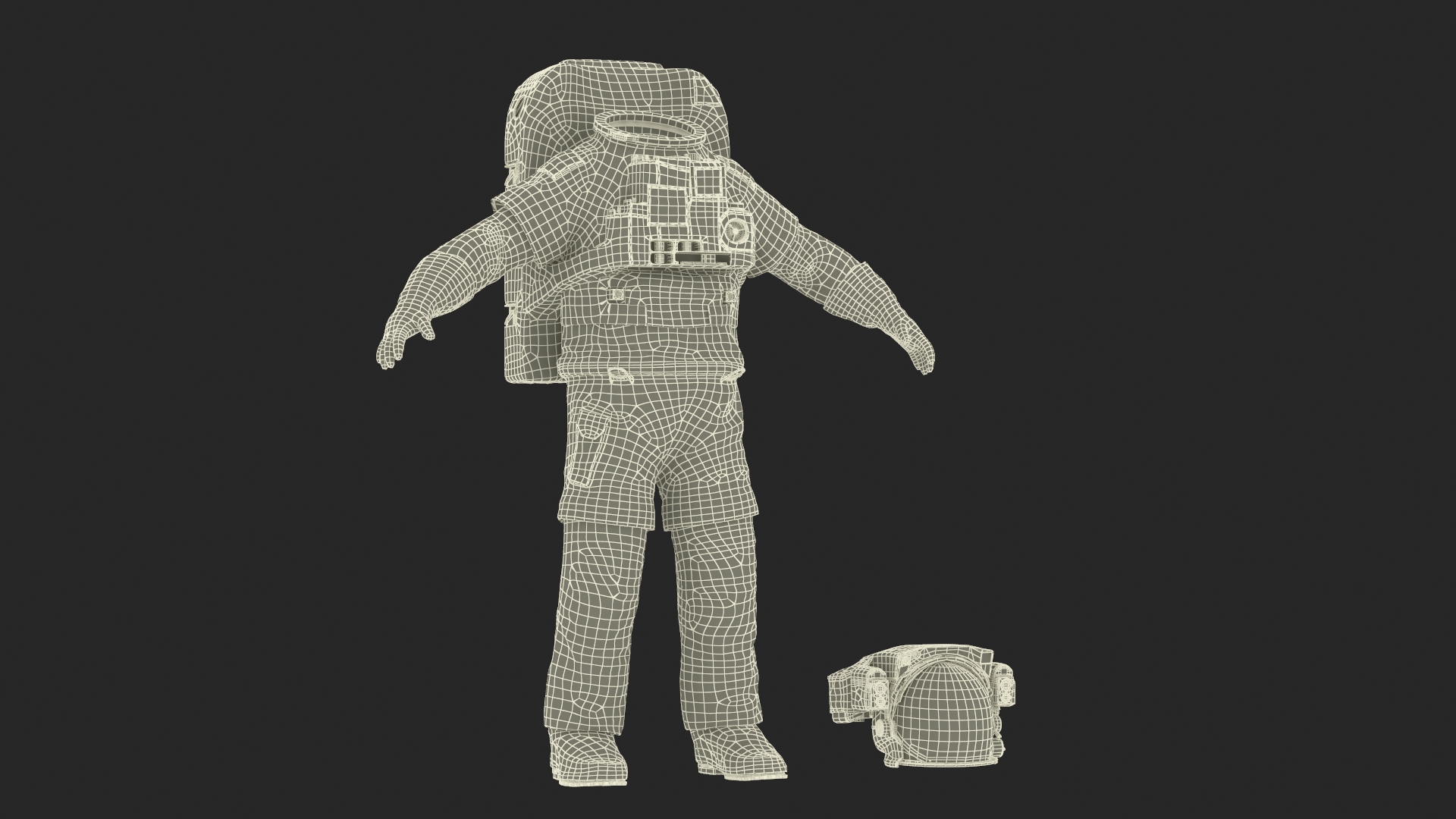 Spacesuit Extravehicular Mobility Unit EMU Rigged 3D model