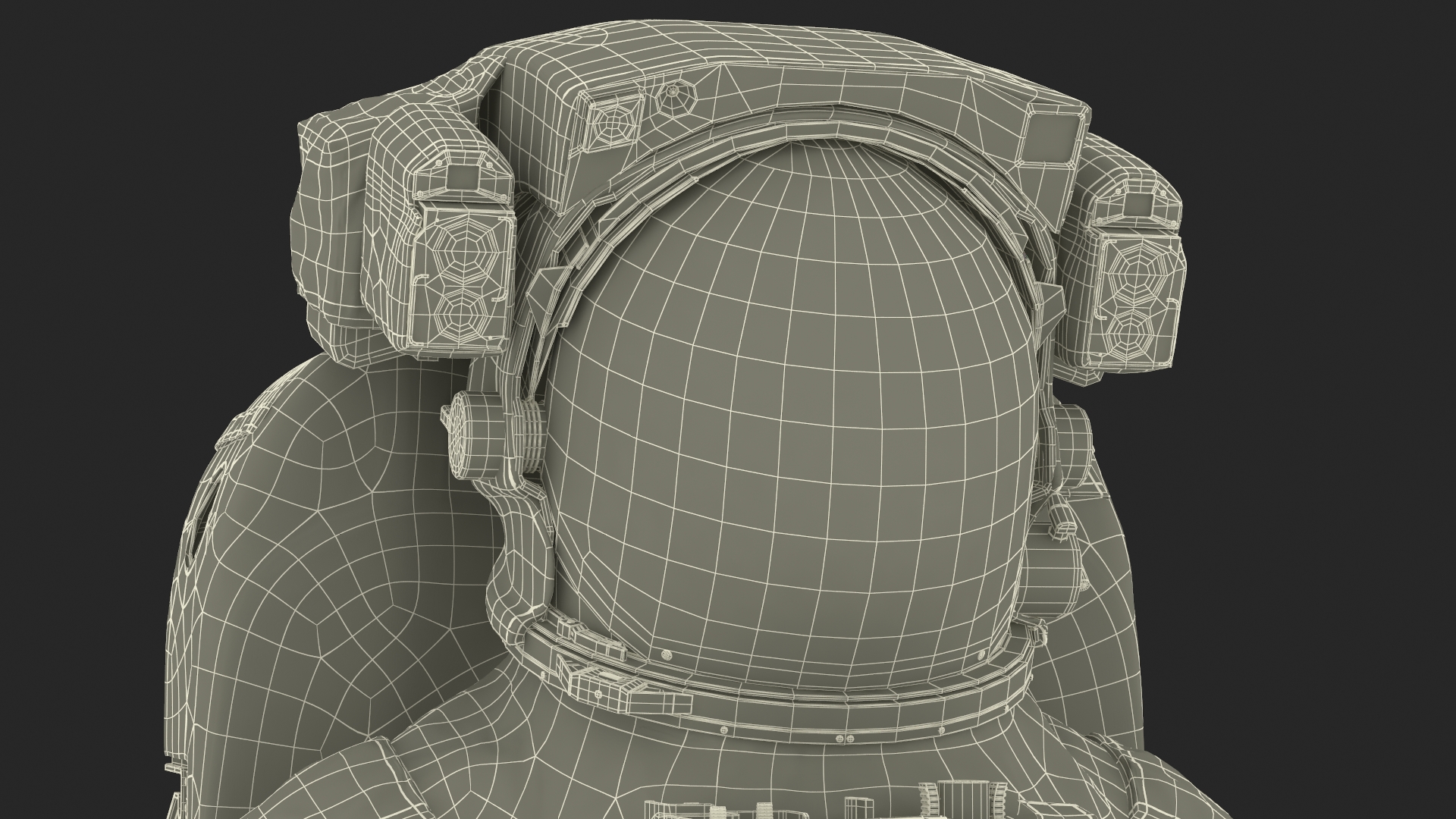 Spacesuit Extravehicular Mobility Unit EMU Rigged 3D model