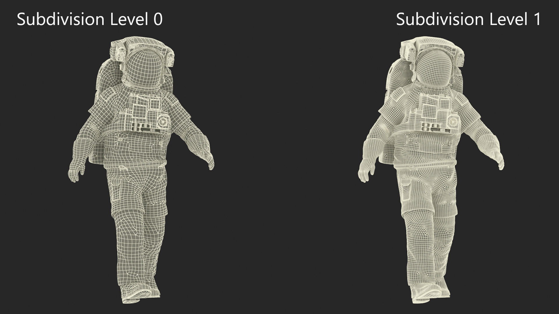 Spacesuit Extravehicular Mobility Unit EMU Rigged 3D model
