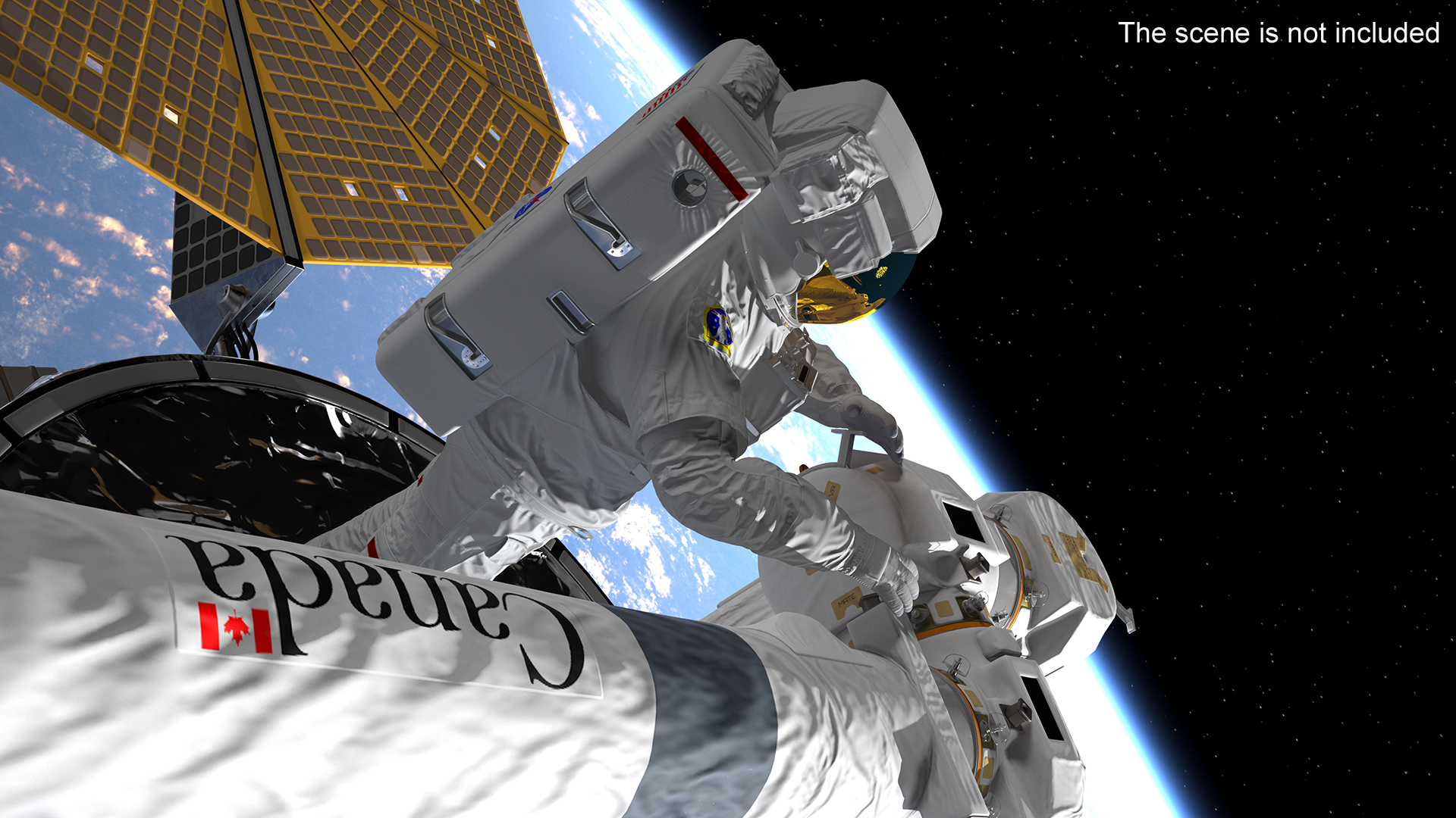 Spacesuit Extravehicular Mobility Unit EMU Rigged 3D model
