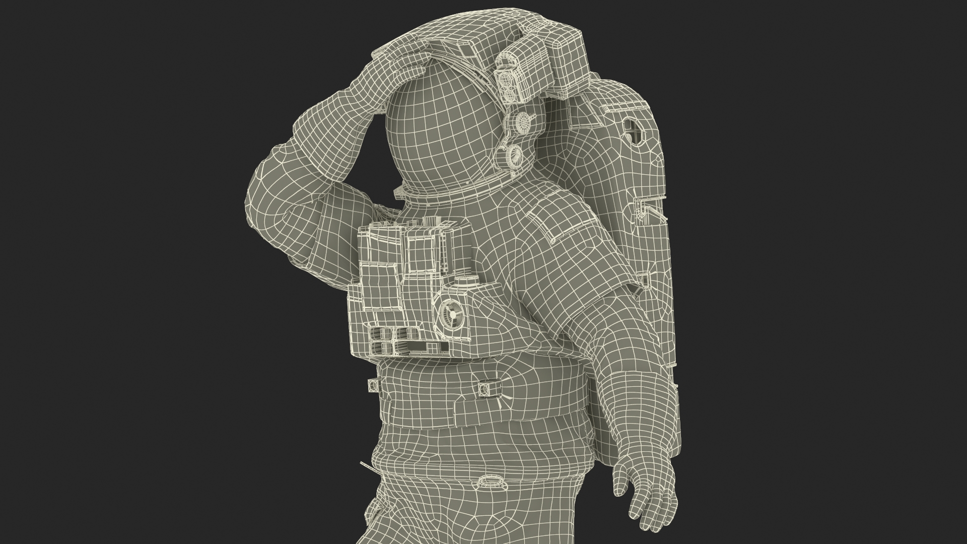 Spacesuit Extravehicular Mobility Unit EMU Rigged 3D model