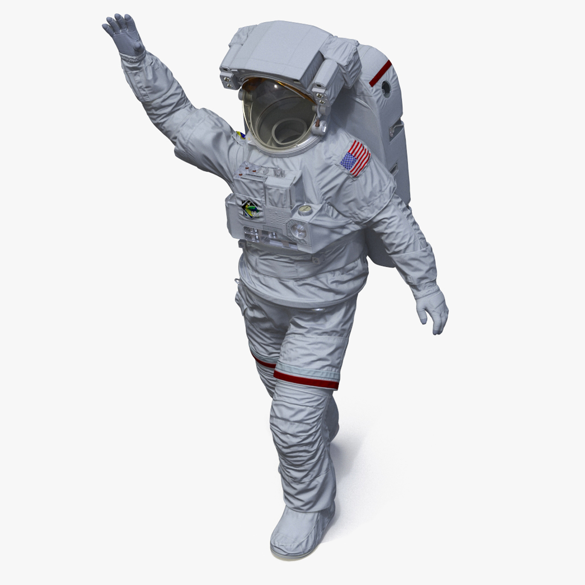 Spacesuit Extravehicular Mobility Unit EMU Rigged 3D model