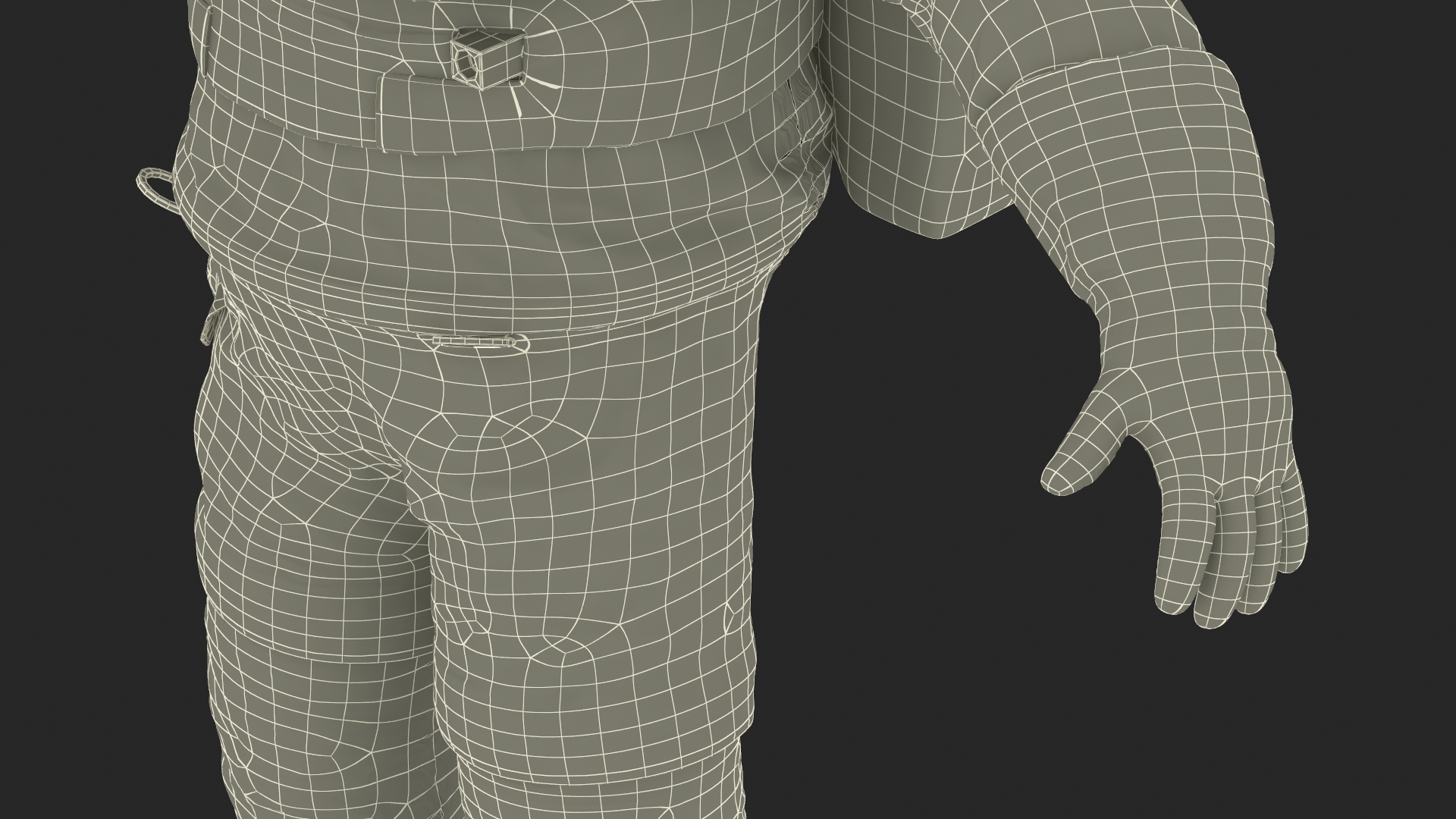 Spacesuit Extravehicular Mobility Unit EMU Rigged 3D model