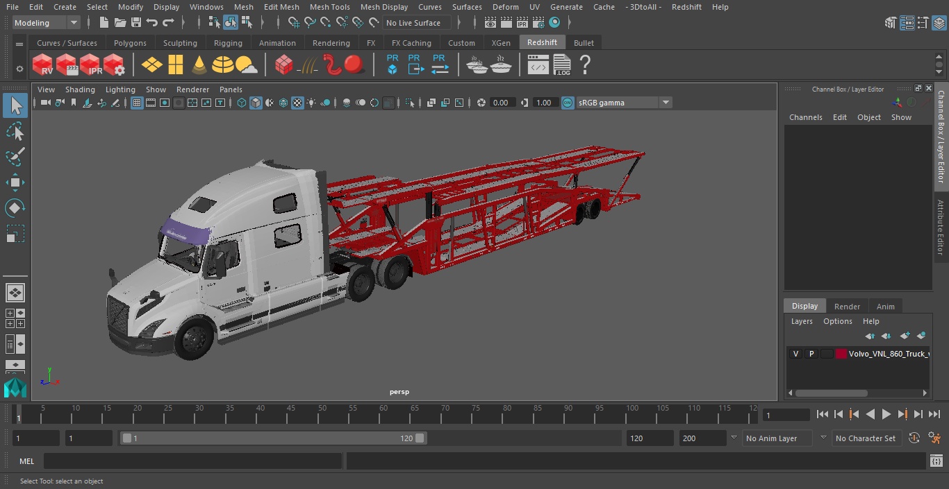 Volvo VNL 860 Truck with Sun Valley Car Carrier 3D