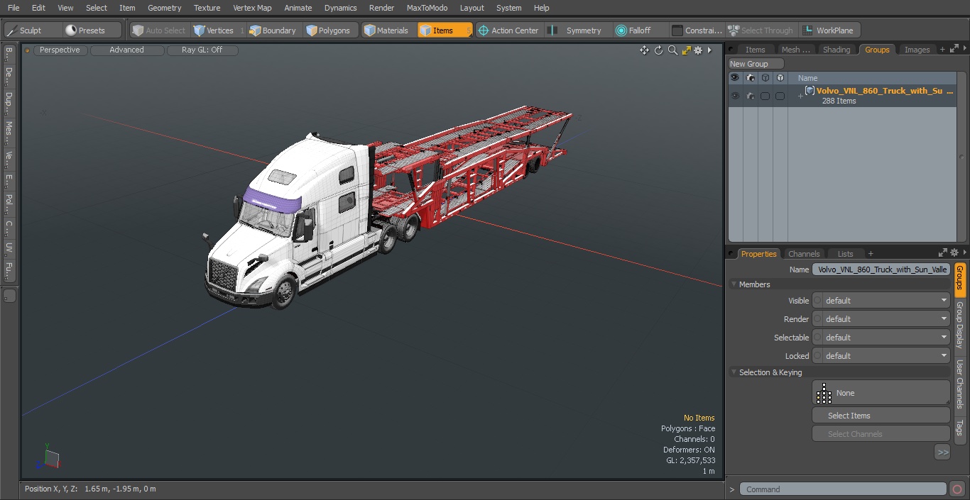 Volvo VNL 860 Truck with Sun Valley Car Carrier 3D