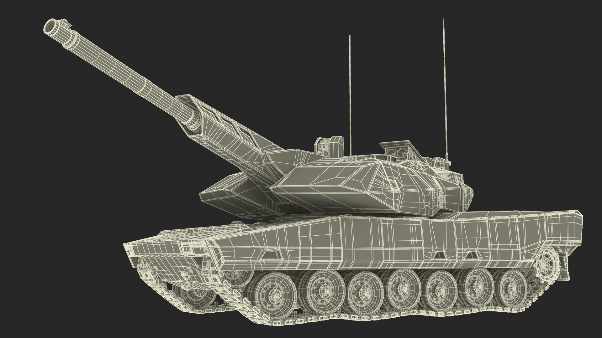 3D Rheinmetall Panther KF51 Dusted Rigged model