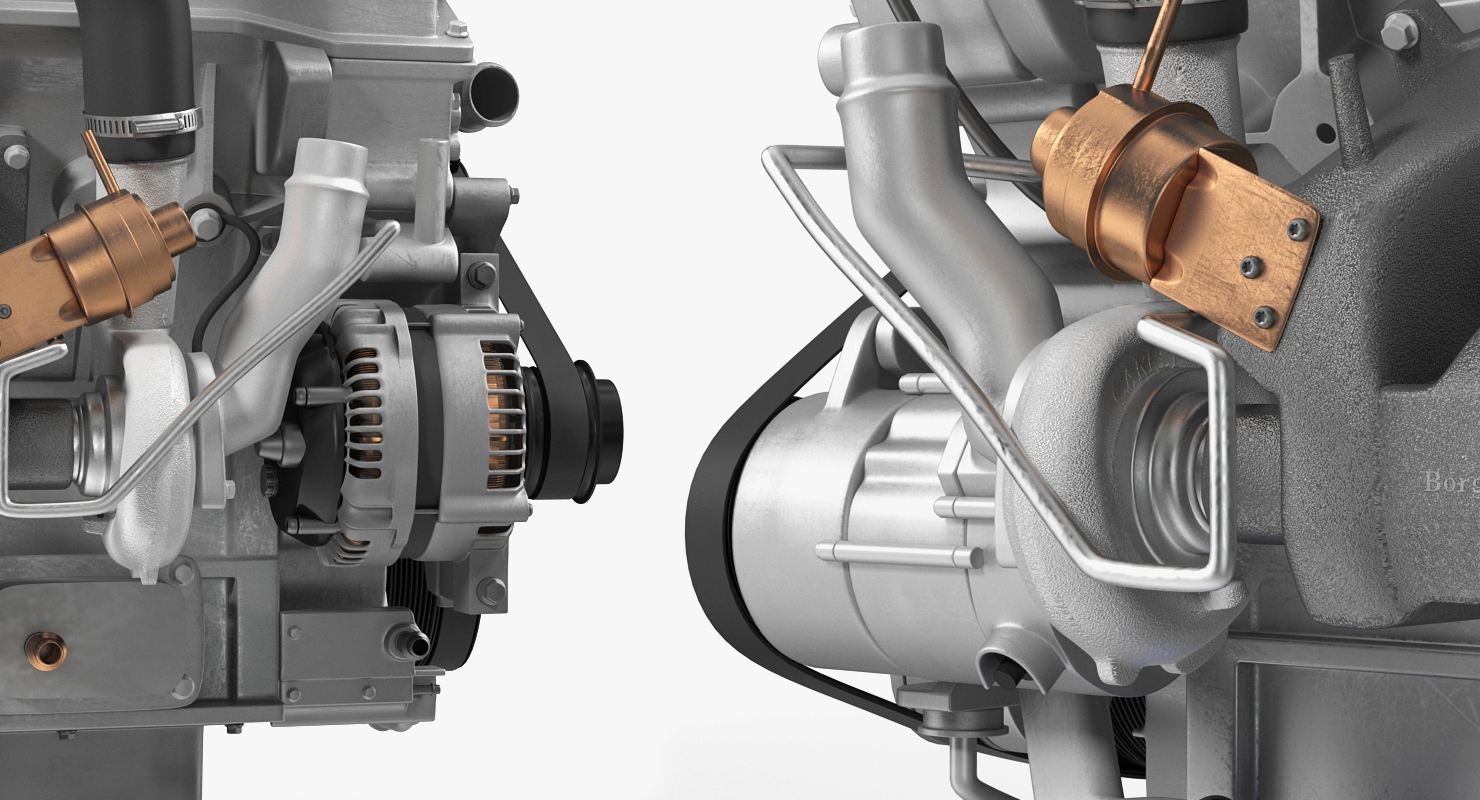 3D V6 Car Engine 3 6 Litre model