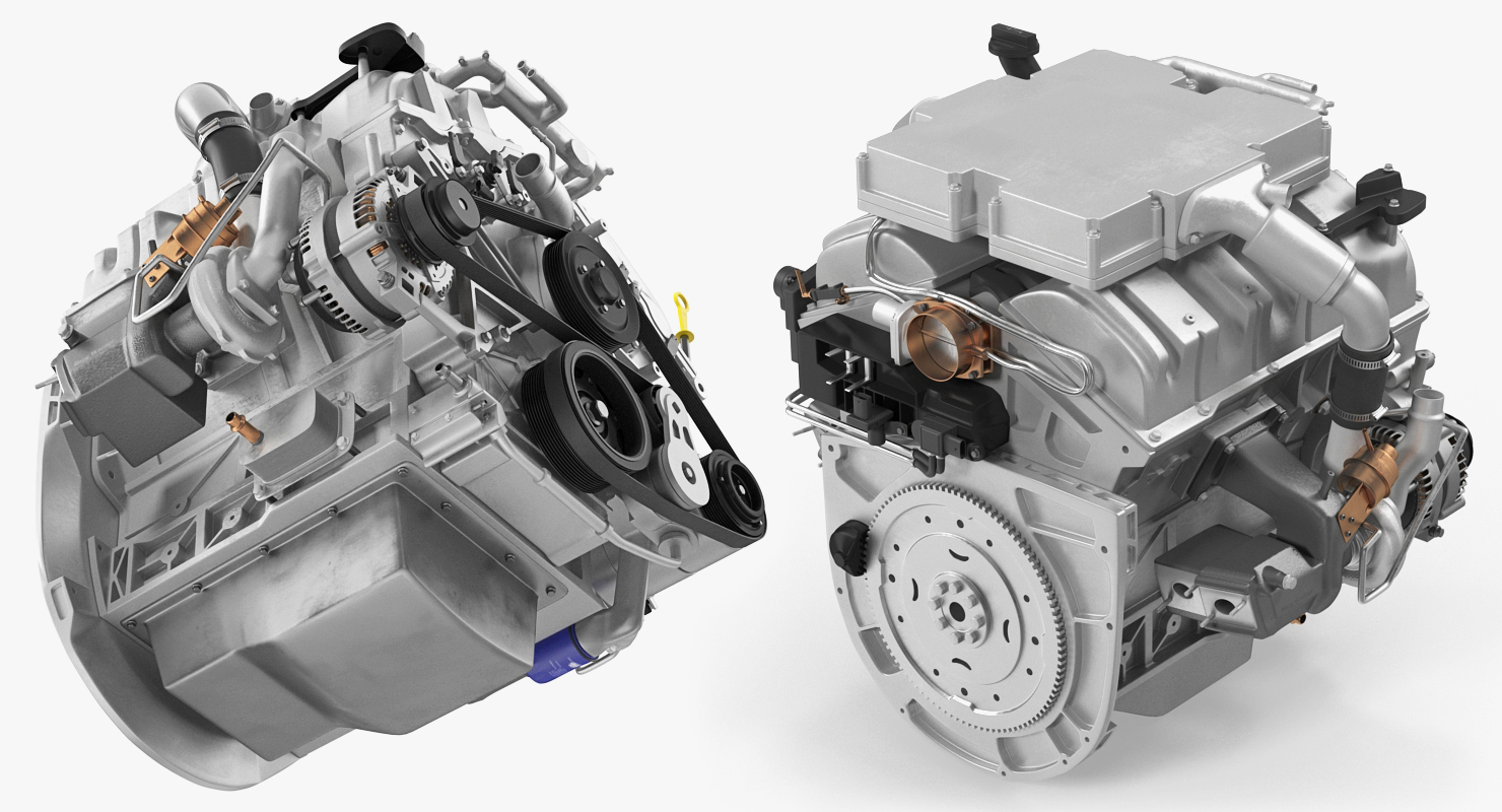 3D V6 Car Engine 3 6 Litre model