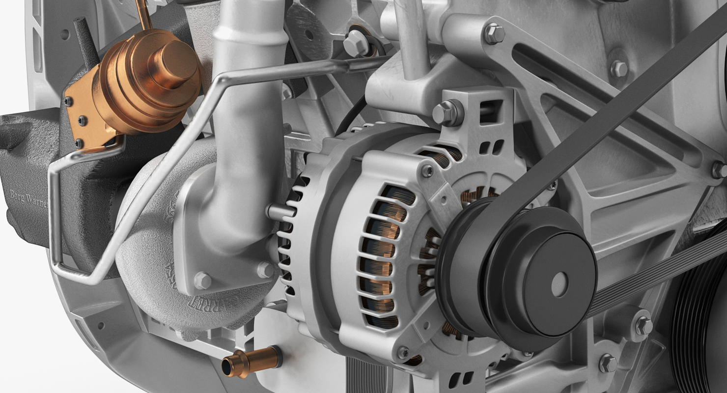 3D V6 Car Engine 3 6 Litre model