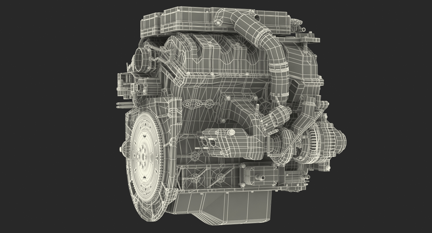 3D V6 Car Engine 3 6 Litre model