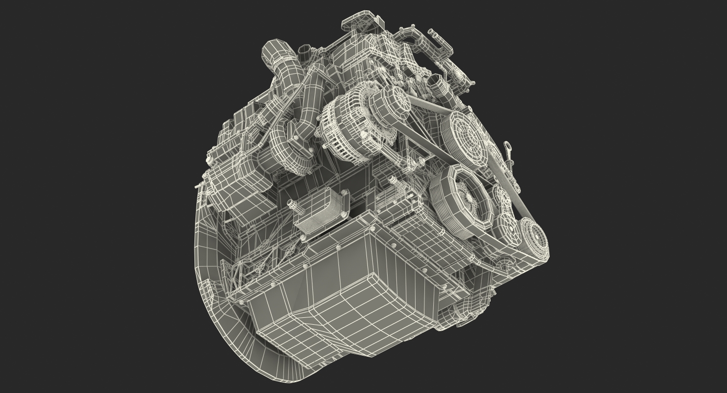 3D V6 Car Engine 3 6 Litre model