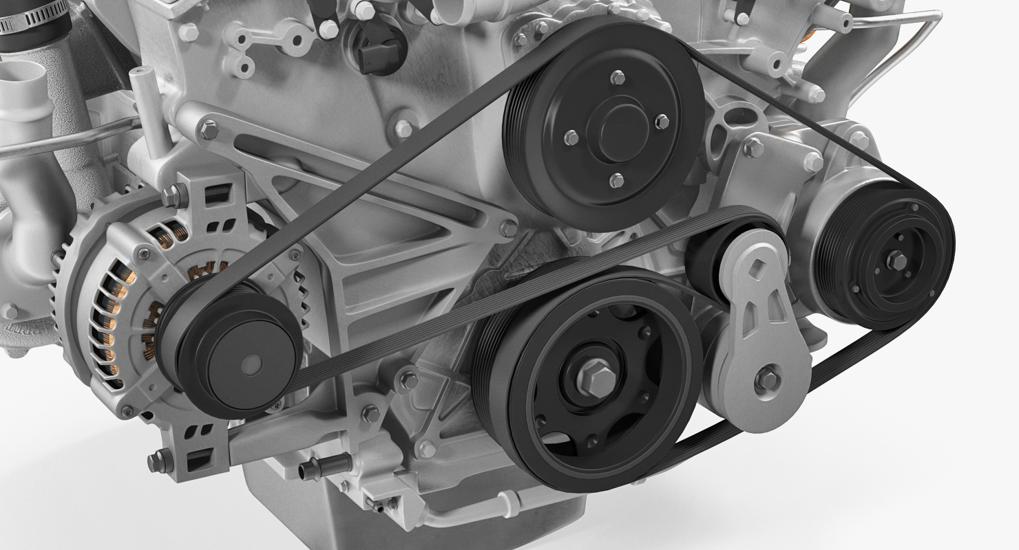 3D V6 Car Engine 3 6 Litre model