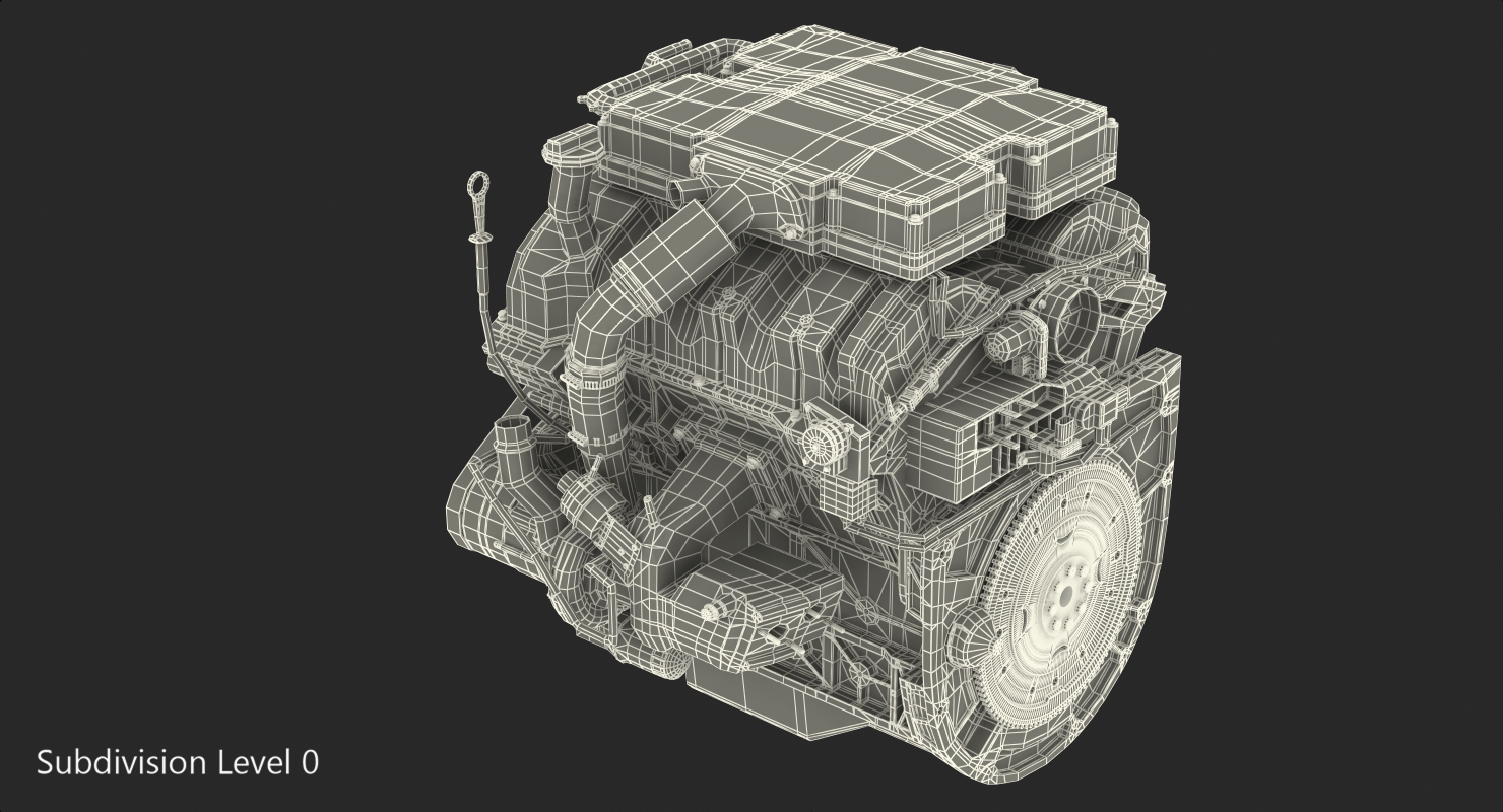3D V6 Car Engine 3 6 Litre model