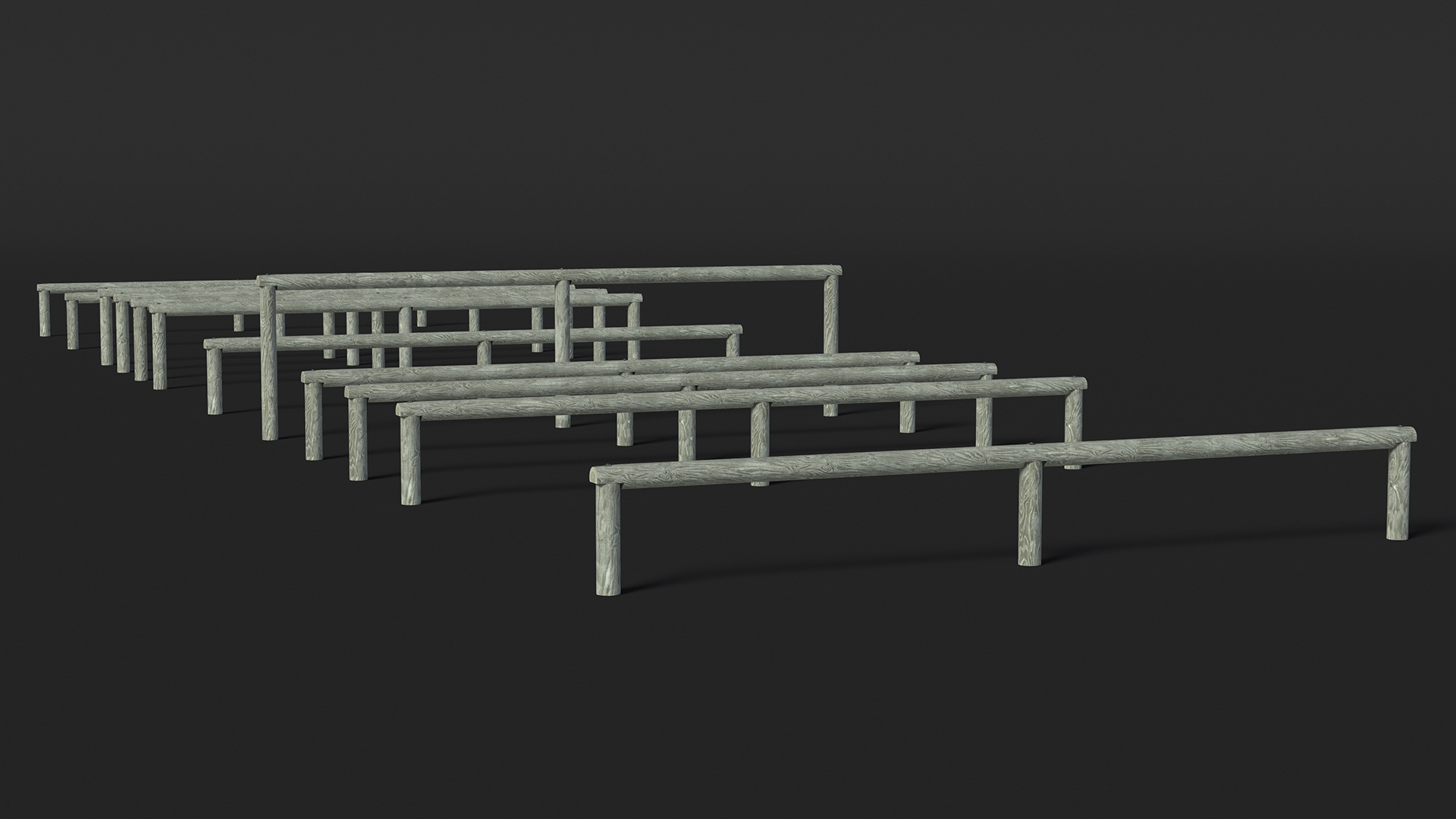 Low Training Obstacles Shabby 3D model