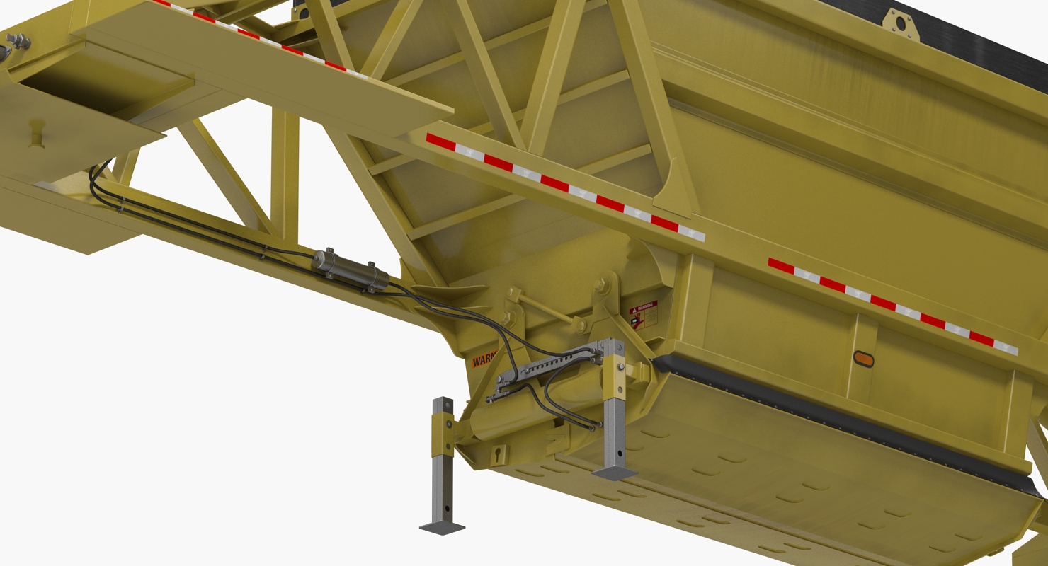 3D model Belly Dump Trailer Rigged