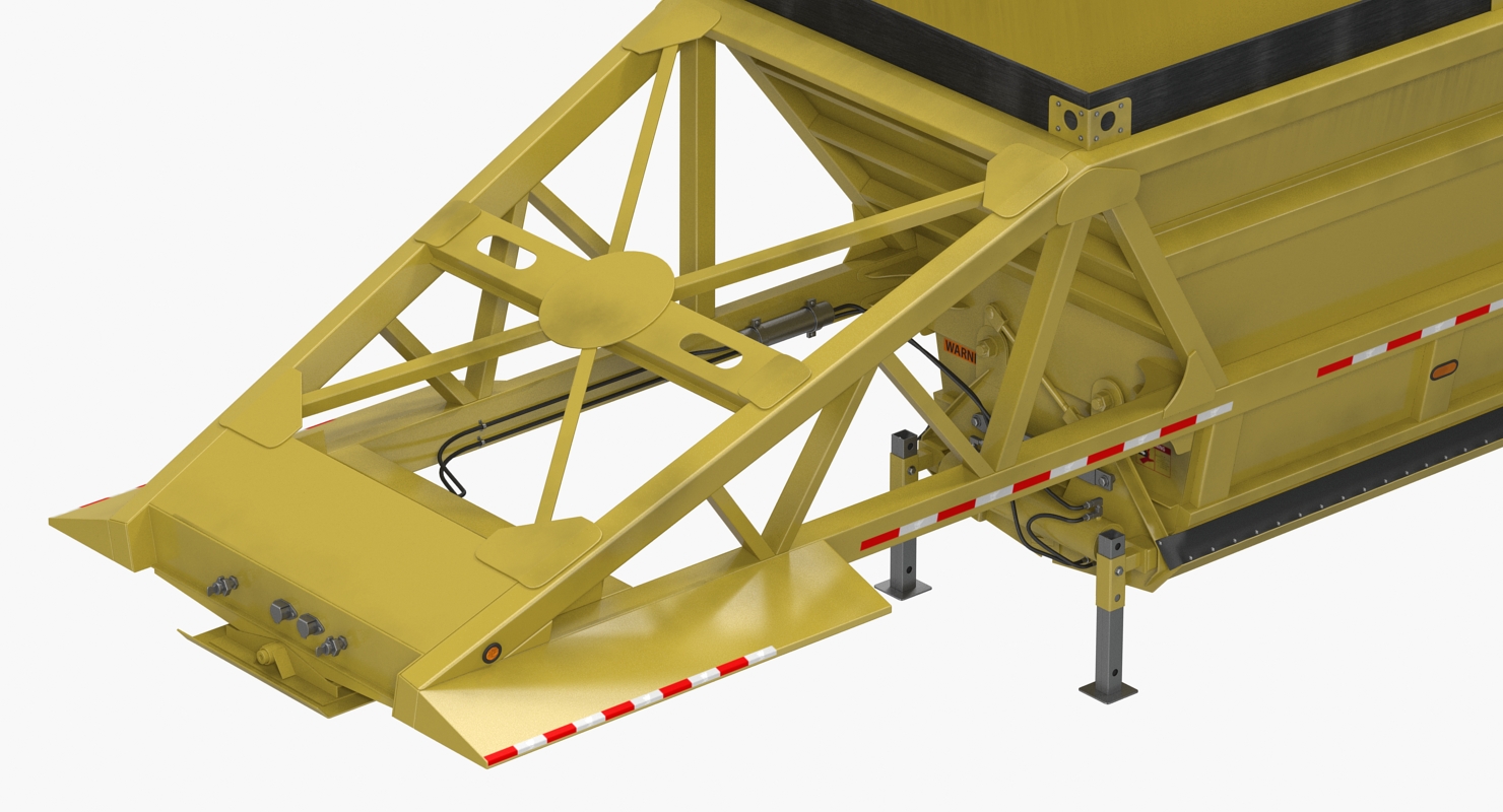 3D model Belly Dump Trailer Rigged
