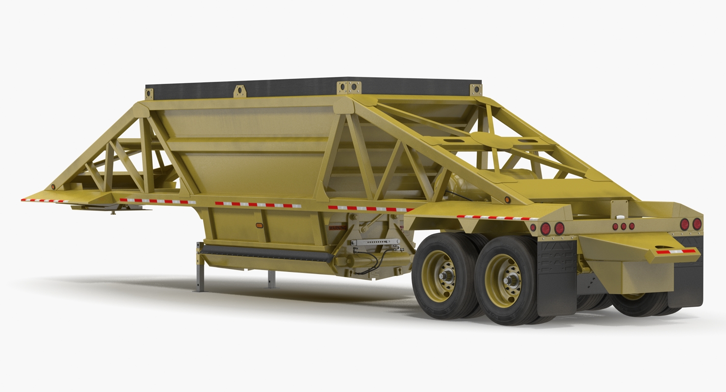 3D model Belly Dump Trailer Rigged