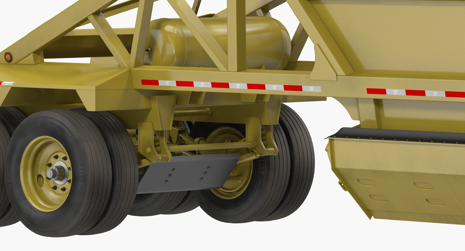 3D model Belly Dump Trailer Rigged