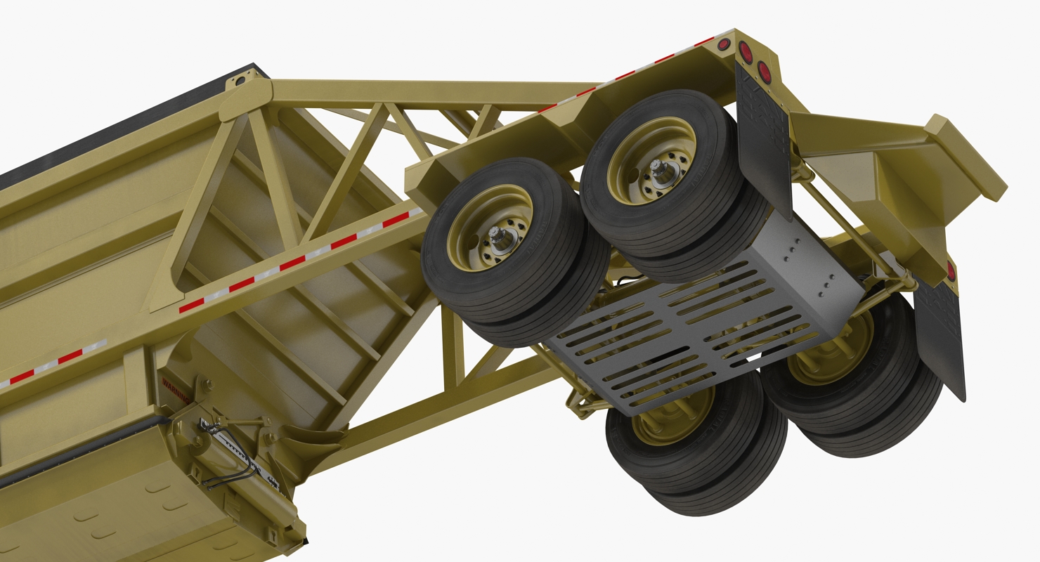 3D model Belly Dump Trailer Rigged