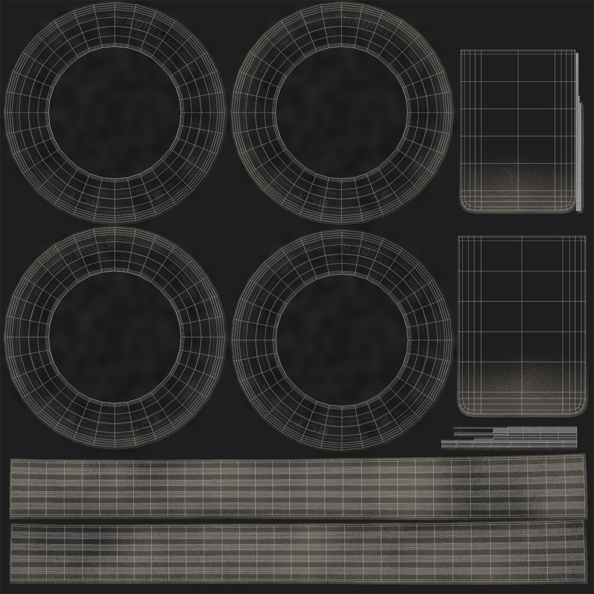 3D model Belly Dump Trailer Rigged