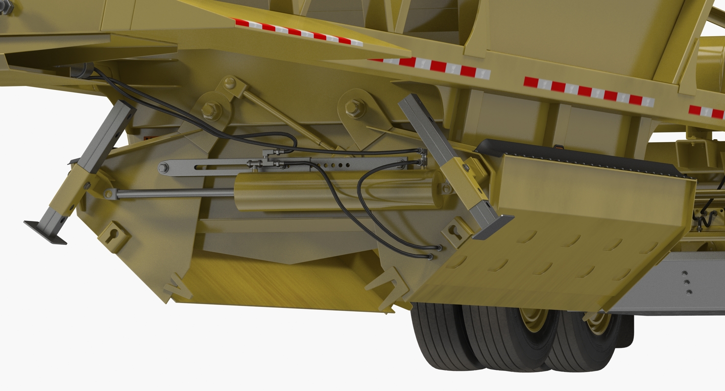 3D model Belly Dump Trailer Rigged