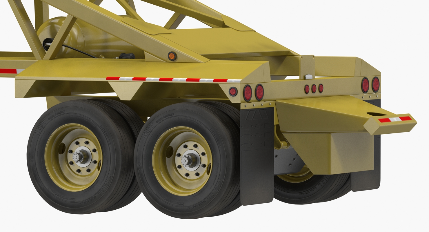 3D model Belly Dump Trailer Rigged