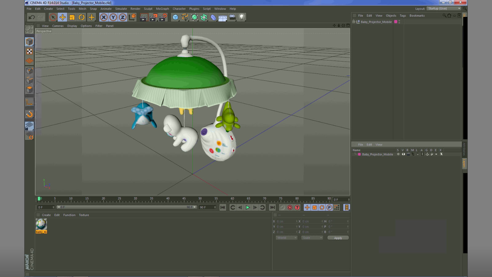 3D Baby Projector Mobile