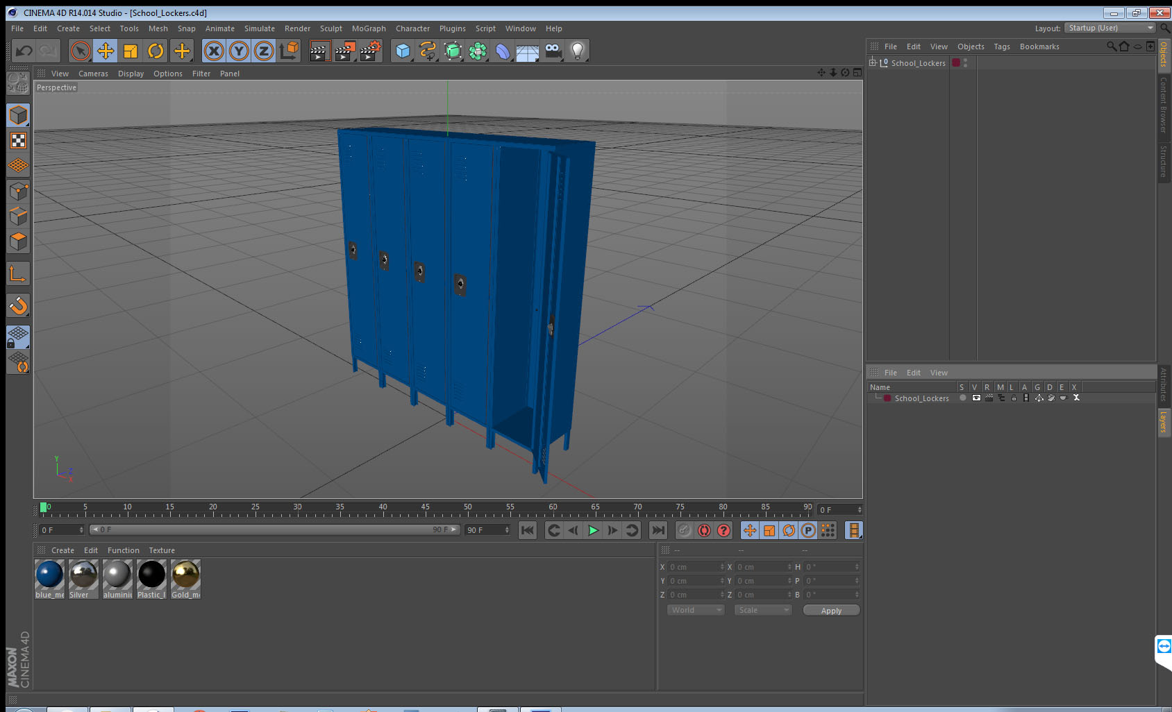 School Lockers 3D model