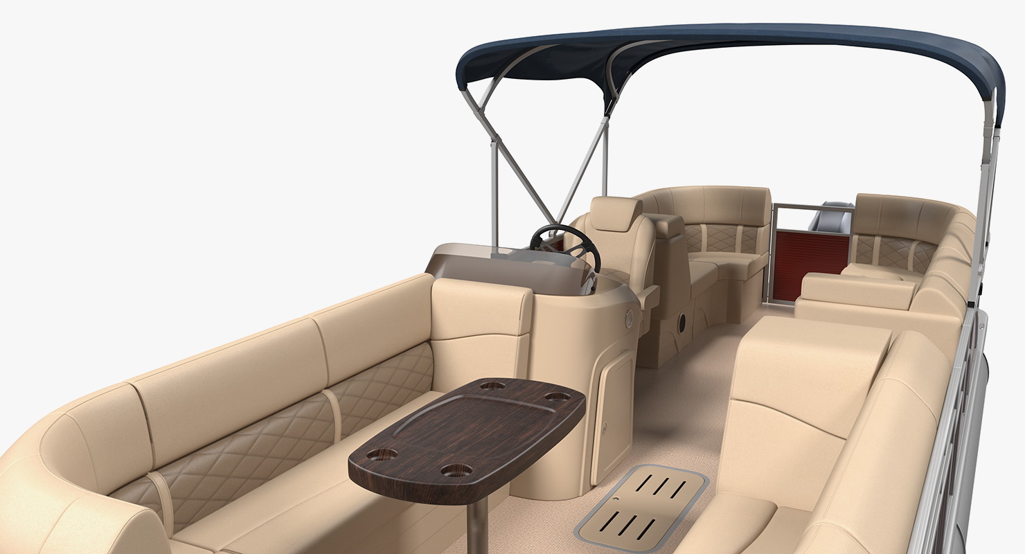 3D Pontoon Boat Trimaran Rigged model