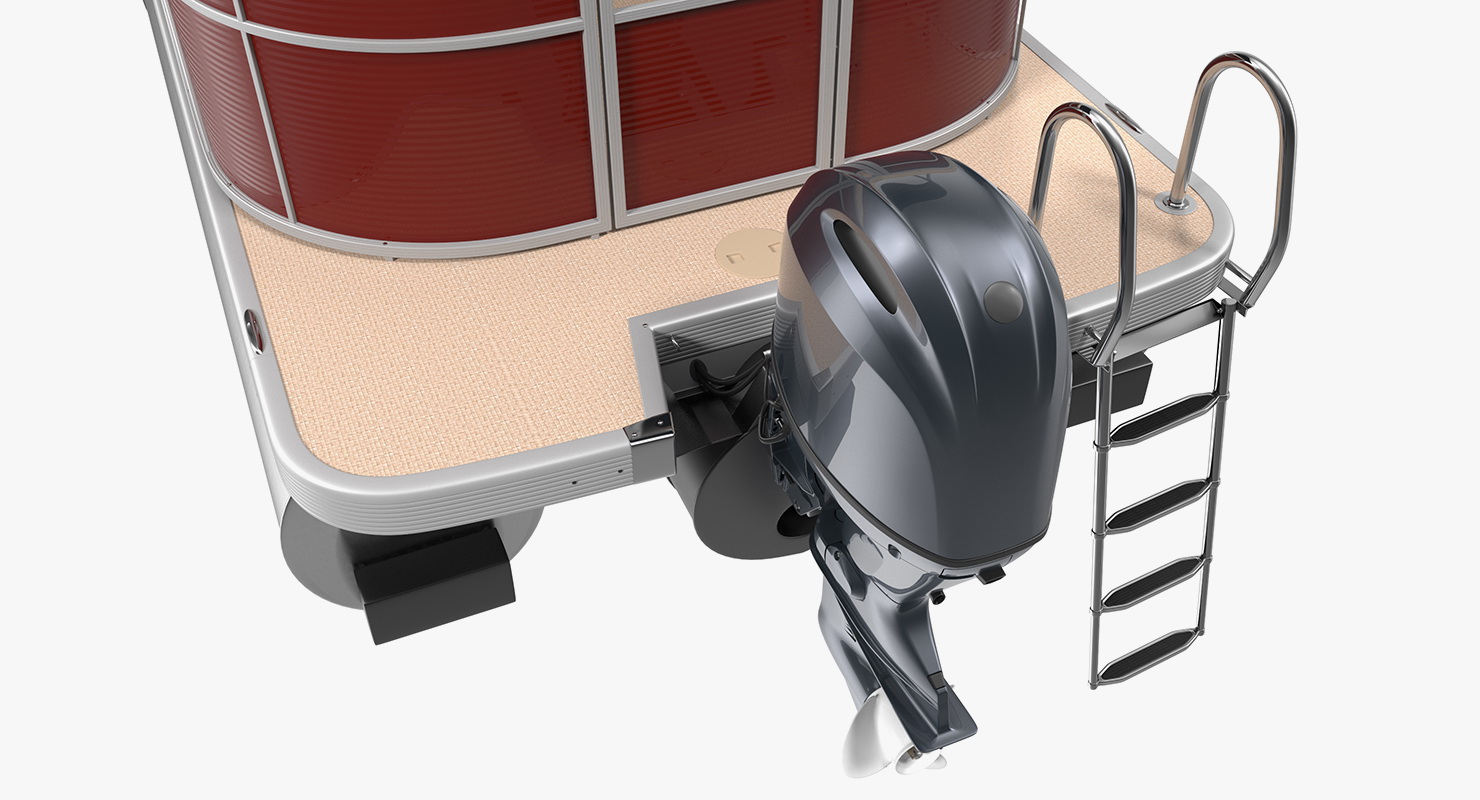 3D Pontoon Boat Trimaran Rigged model