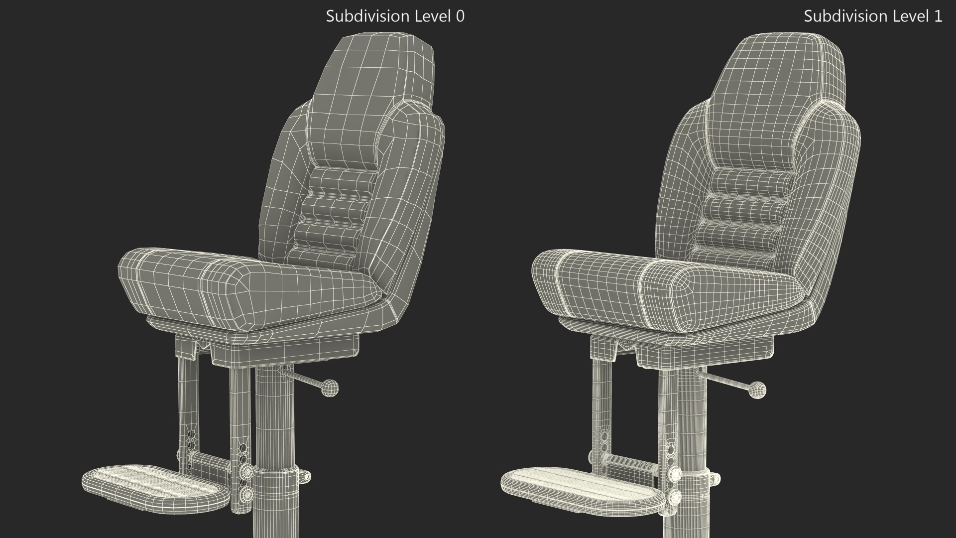 3D Marine Helm Chair No Arms Brown
