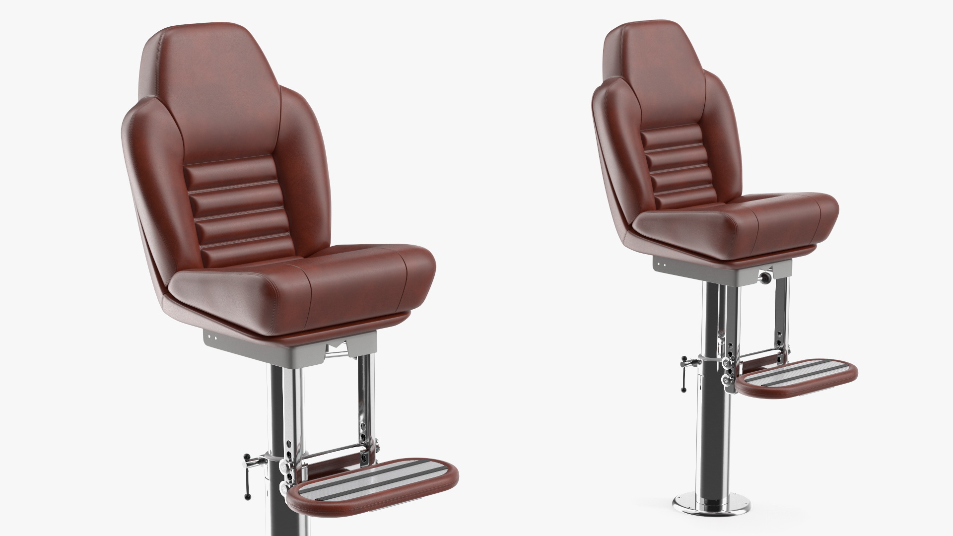 3D Marine Helm Chair No Arms Brown