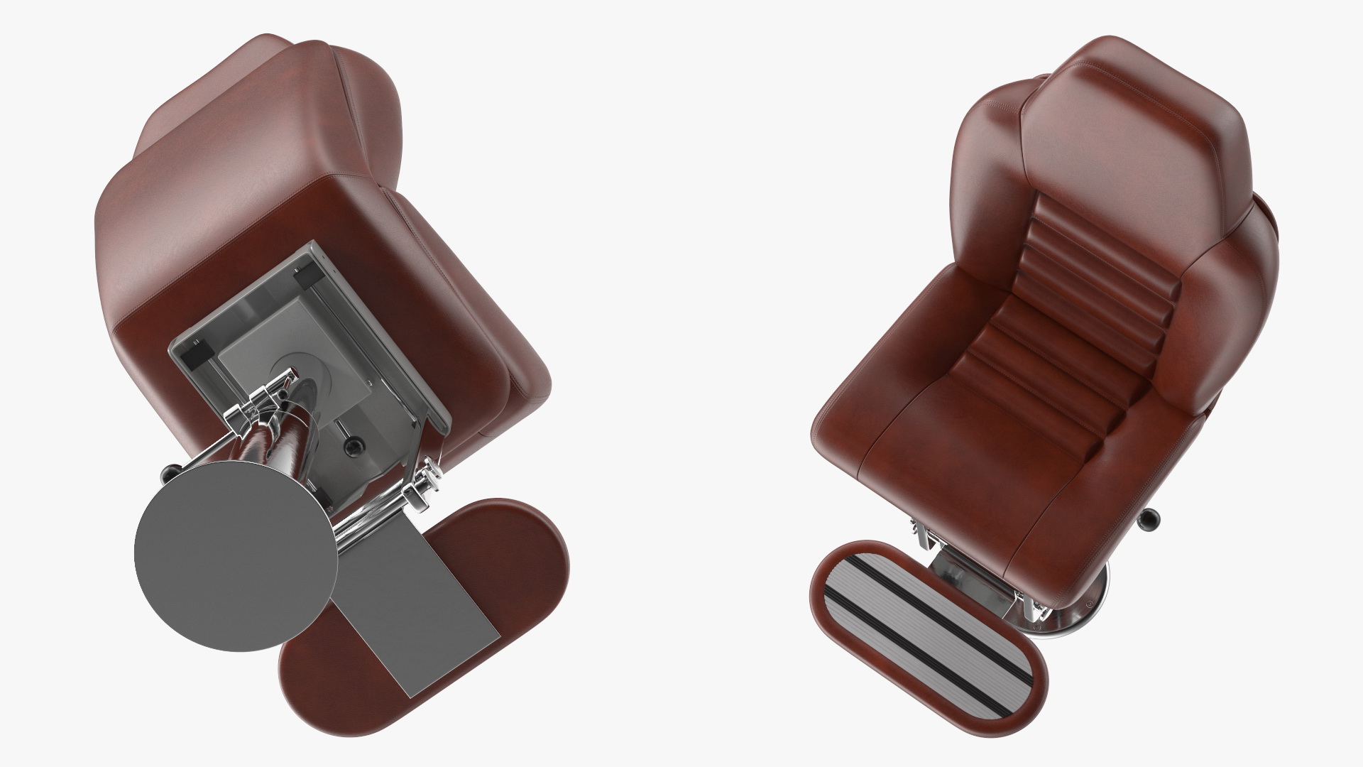 3D Marine Helm Chair No Arms Brown
