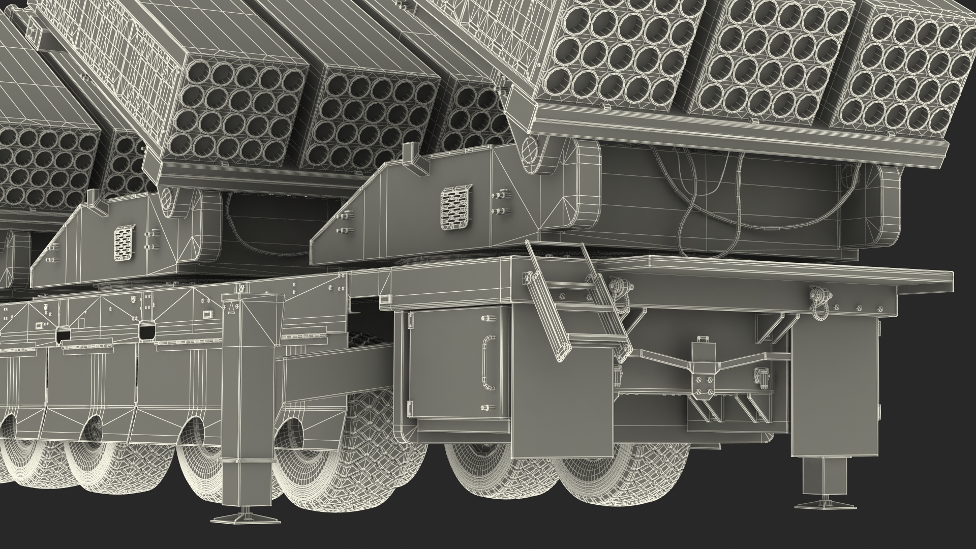3D Multiple Launch Rocket System Roketsan Jobaria Tr-122 model