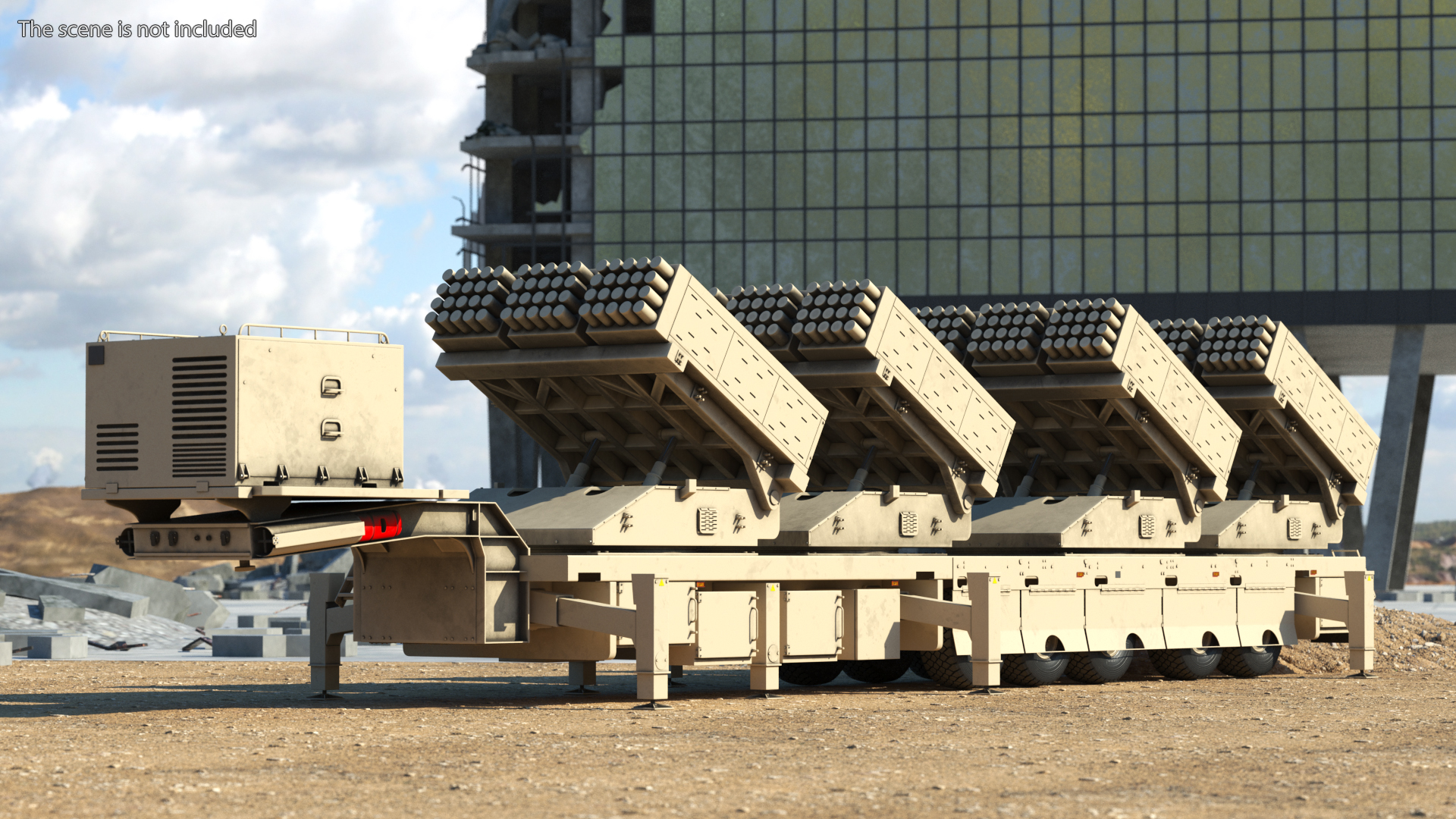 3D Multiple Launch Rocket System Roketsan Jobaria Tr-122 model