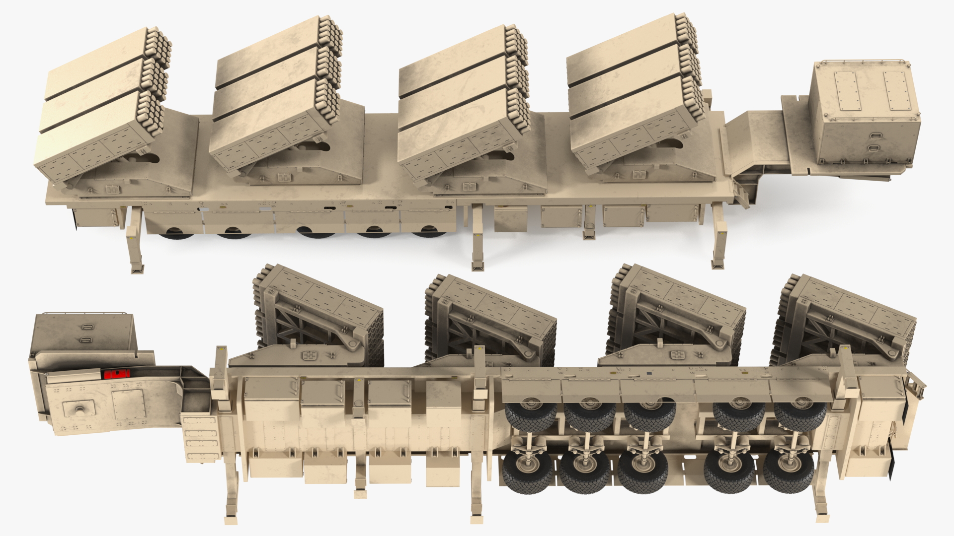 3D Multiple Launch Rocket System Roketsan Jobaria Tr-122 model