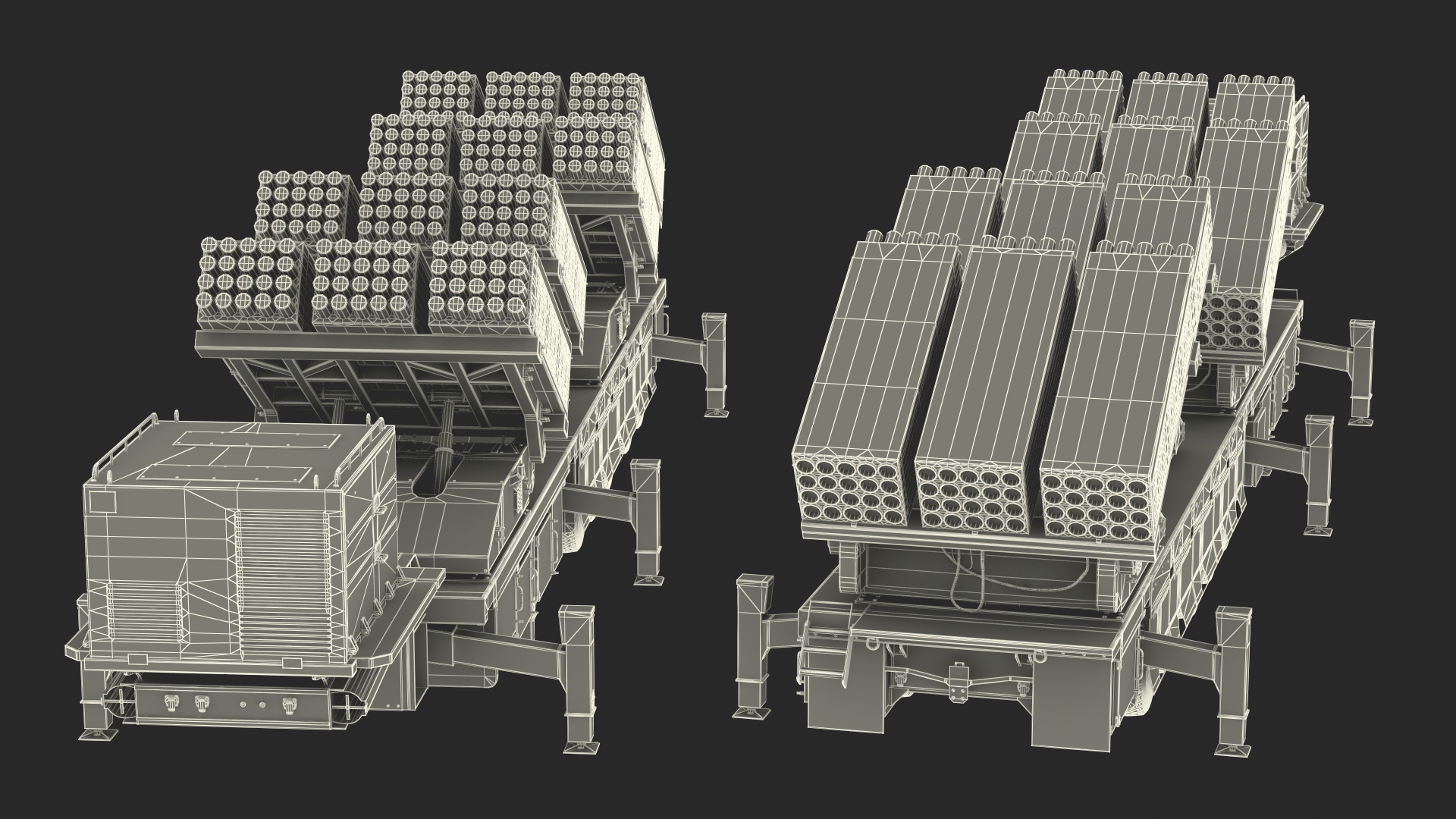 3D Multiple Launch Rocket System Roketsan Jobaria Tr-122 model