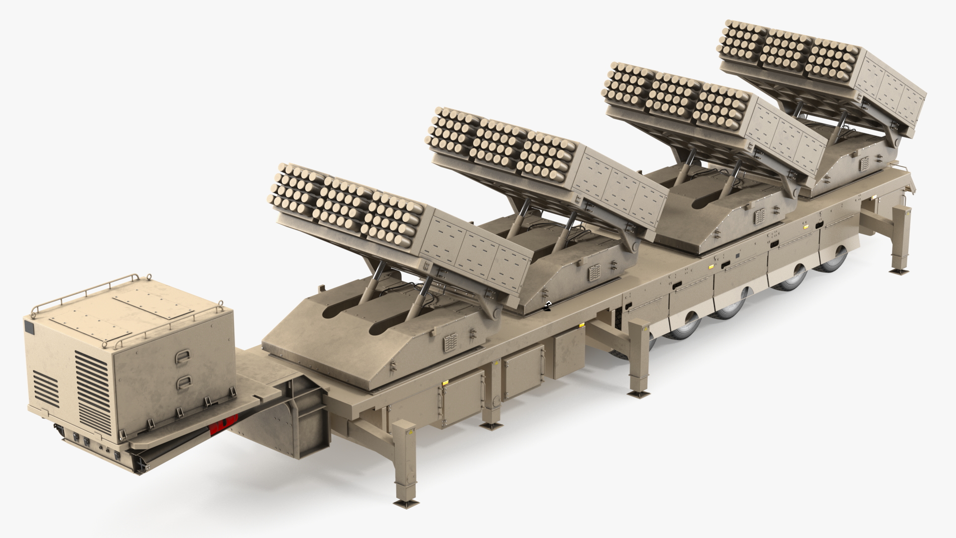 3D Multiple Launch Rocket System Roketsan Jobaria Tr-122 model