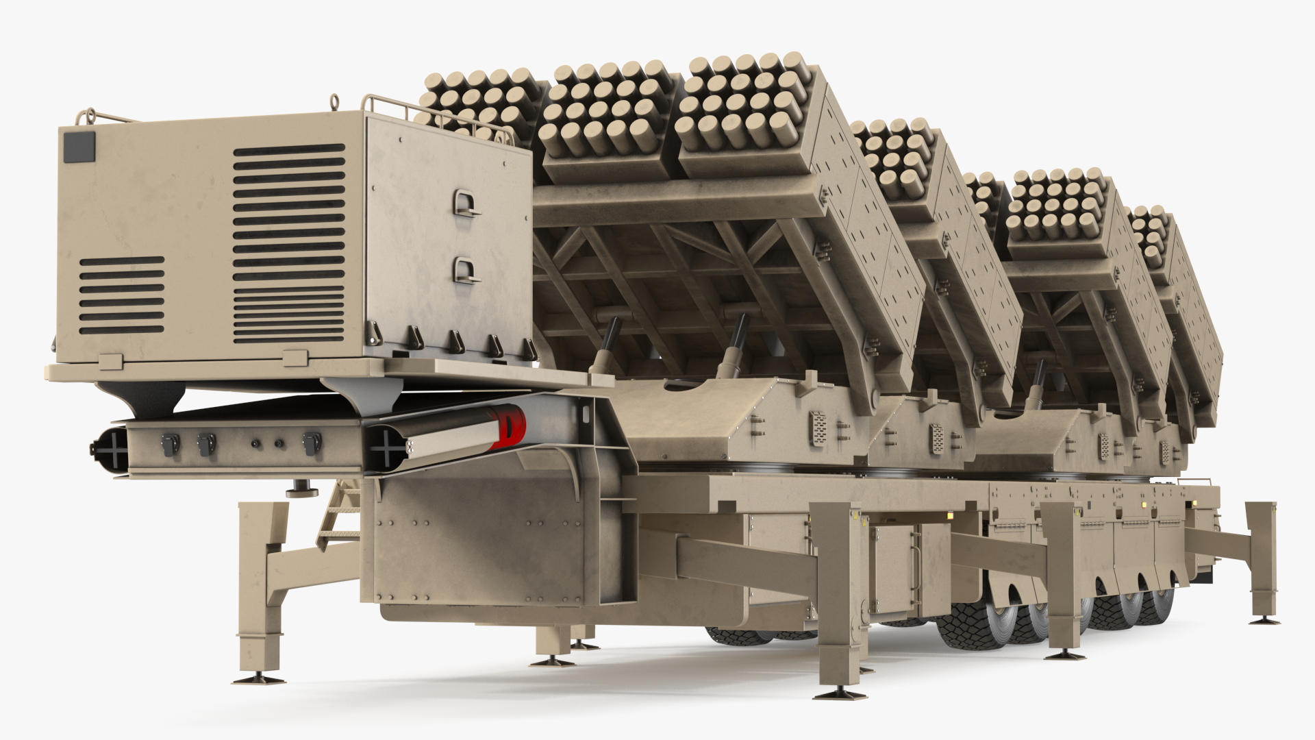 3D Multiple Launch Rocket System Roketsan Jobaria Tr-122 model