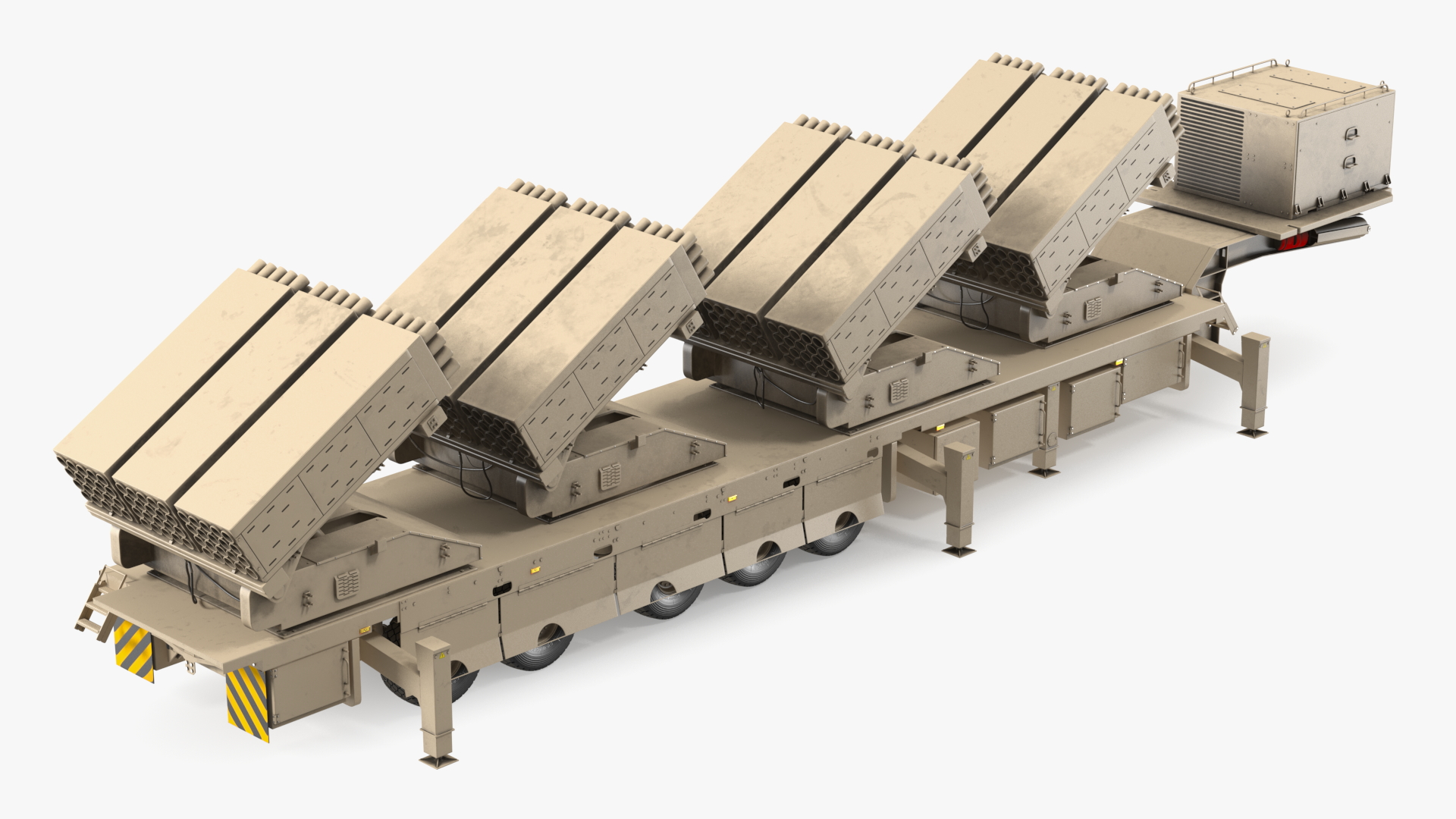 3D Multiple Launch Rocket System Roketsan Jobaria Tr-122 model