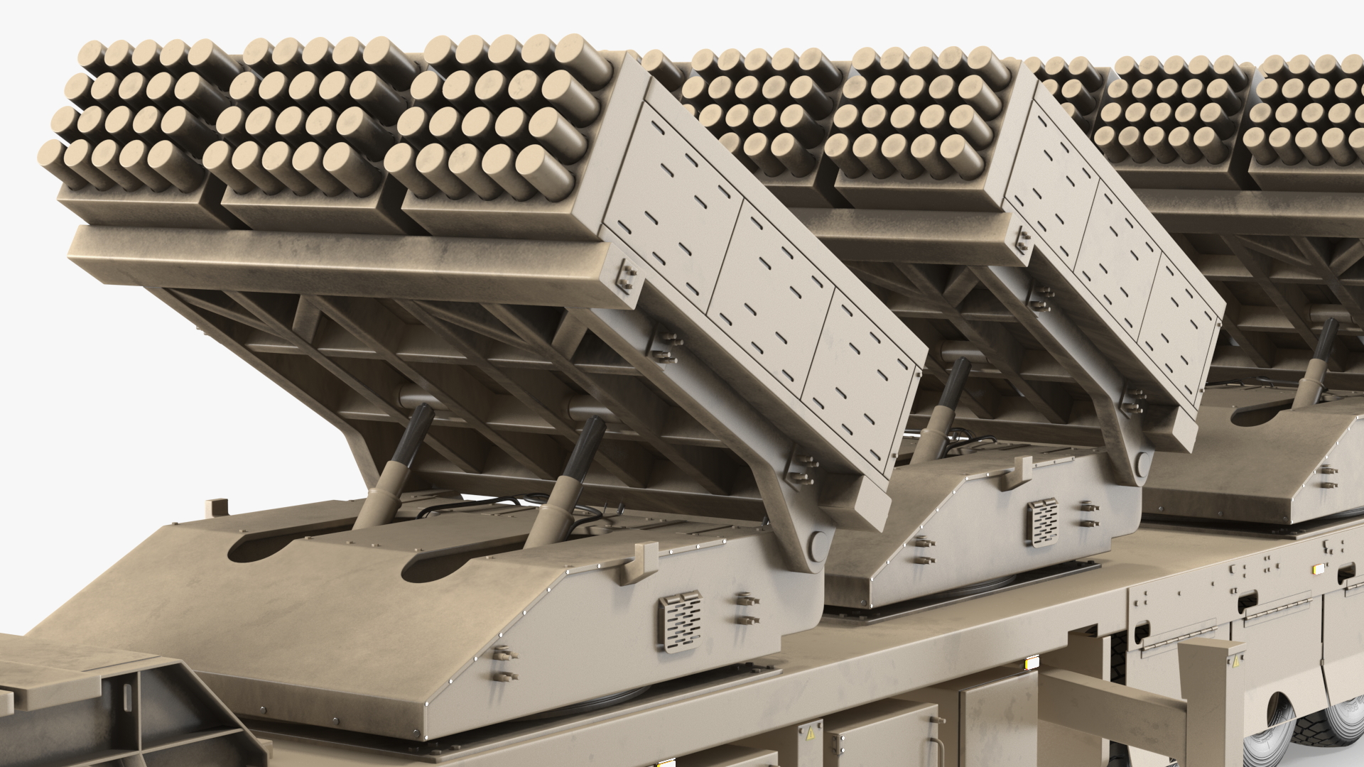 3D Multiple Launch Rocket System Roketsan Jobaria Tr-122 model