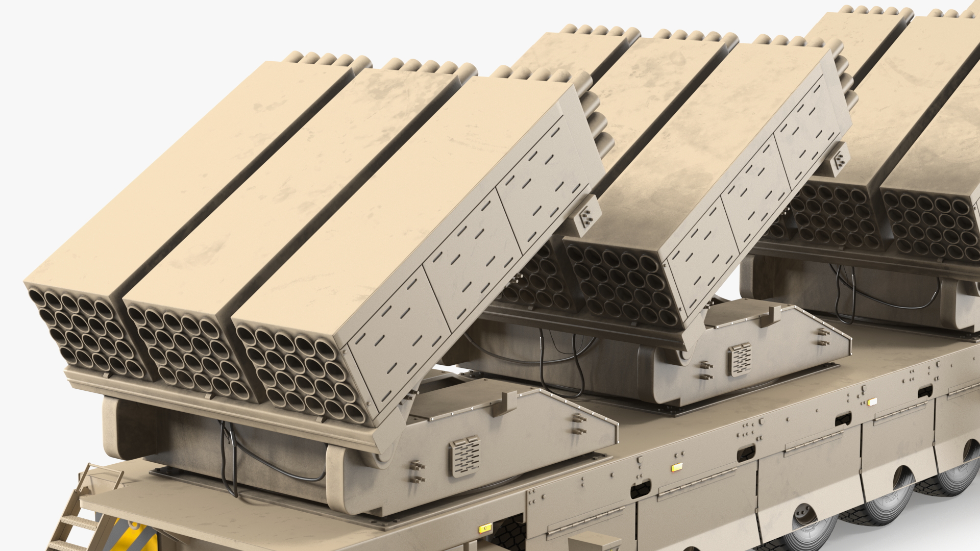 3D Multiple Launch Rocket System Roketsan Jobaria Tr-122 model