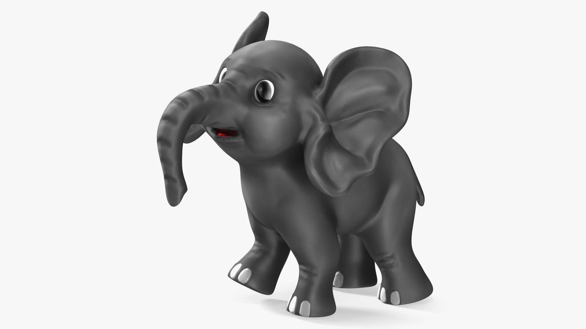 3D Cute Cartoon Elephant Rigged model