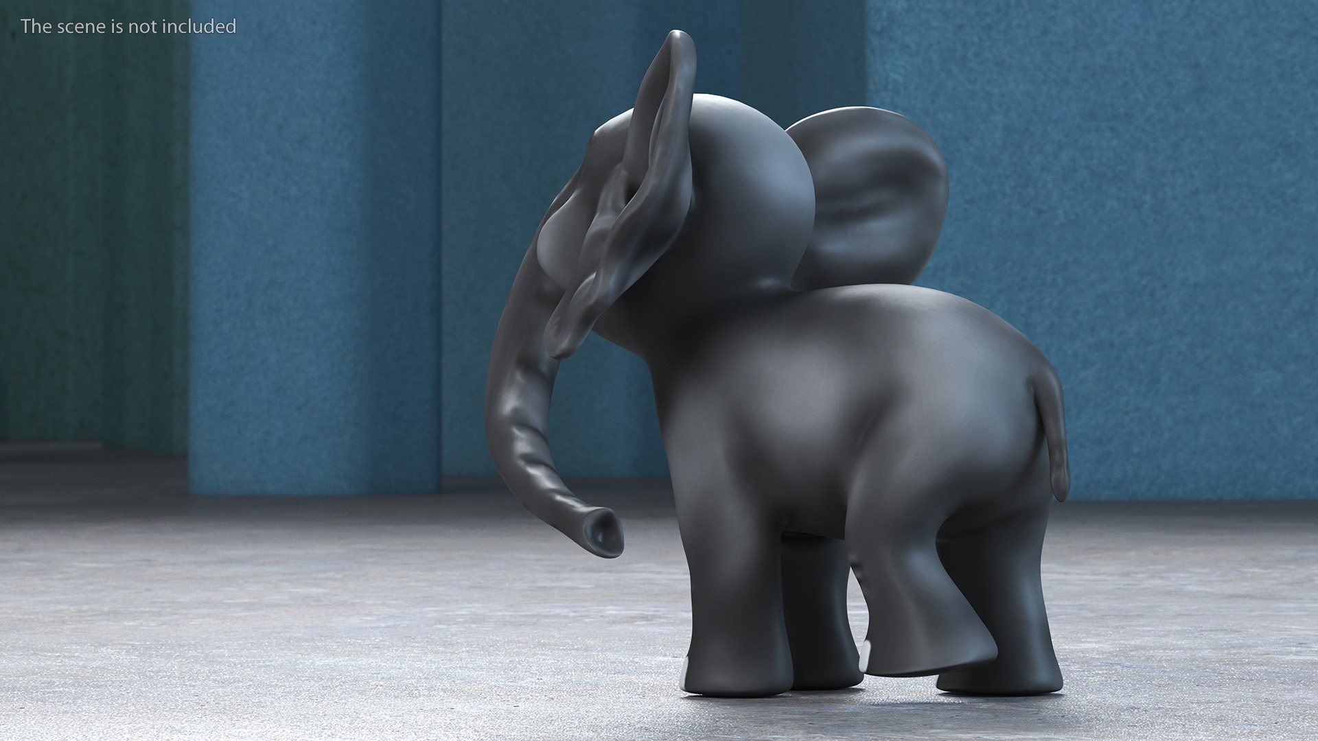 3D Cute Cartoon Elephant Rigged model