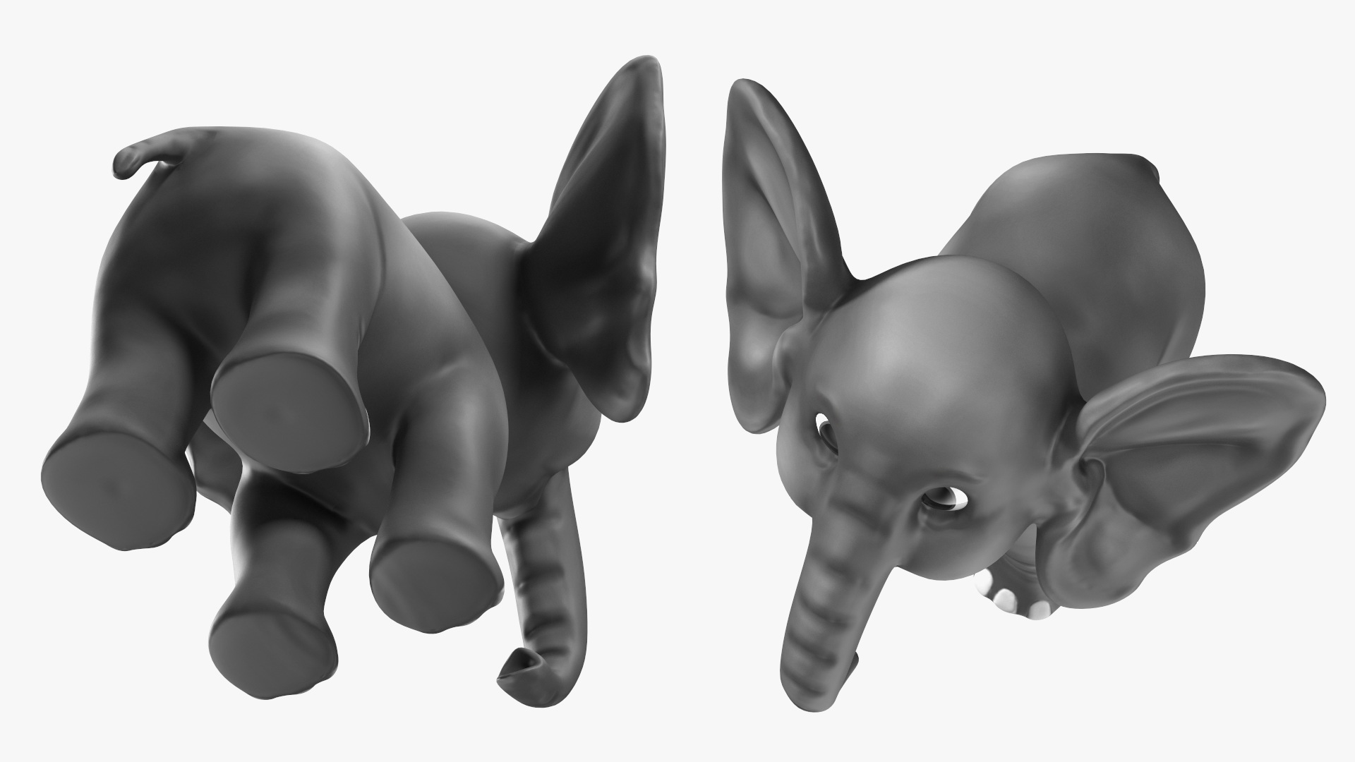 3D Cute Cartoon Elephant Rigged model